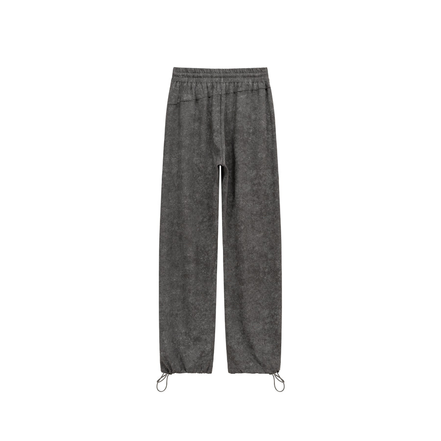 CHUU Elastic Waist String Painted Wide Pants