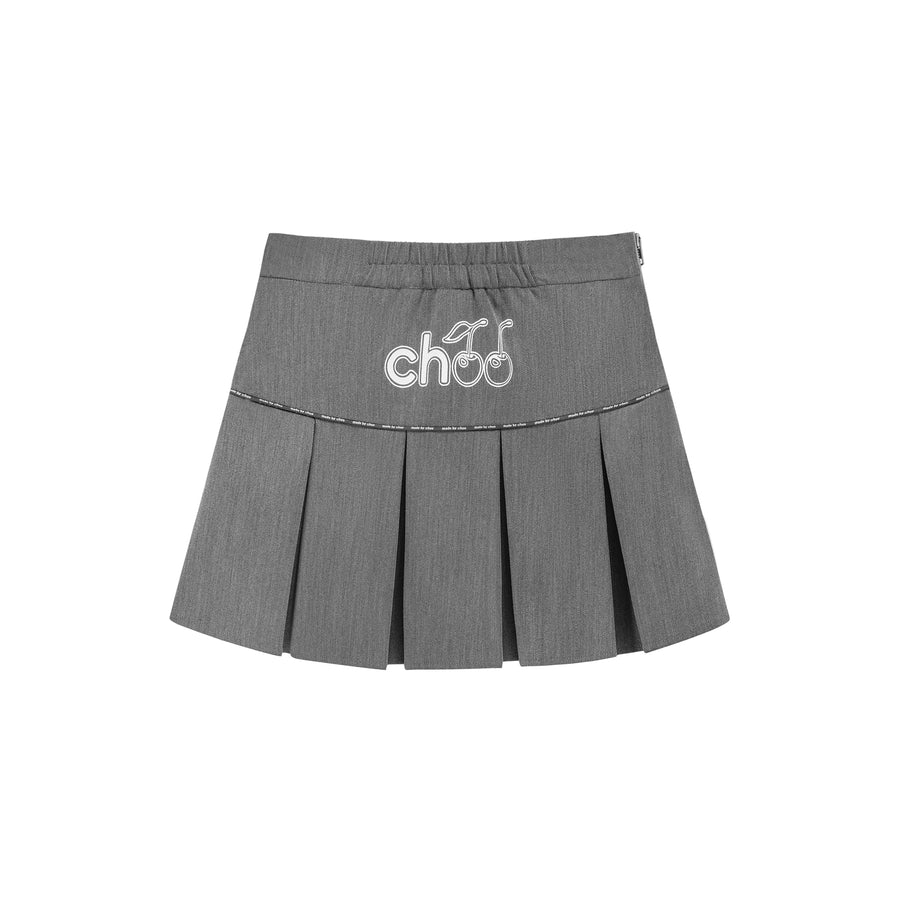 CHUU Daily Belt Loops Pleated Mini Skirt