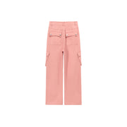 Color Pocket Wide Casual Pants