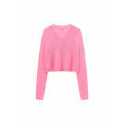 Logo Heart V-Neck Knit Sweater