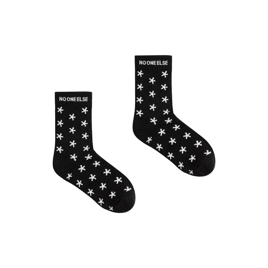 CHUU Light Color Star Jacquard Socks