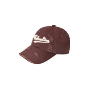 Distressed Lettering Ball Cap