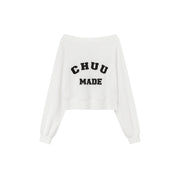 Chuu Made Off The Shoulders Loose Sweatshirt