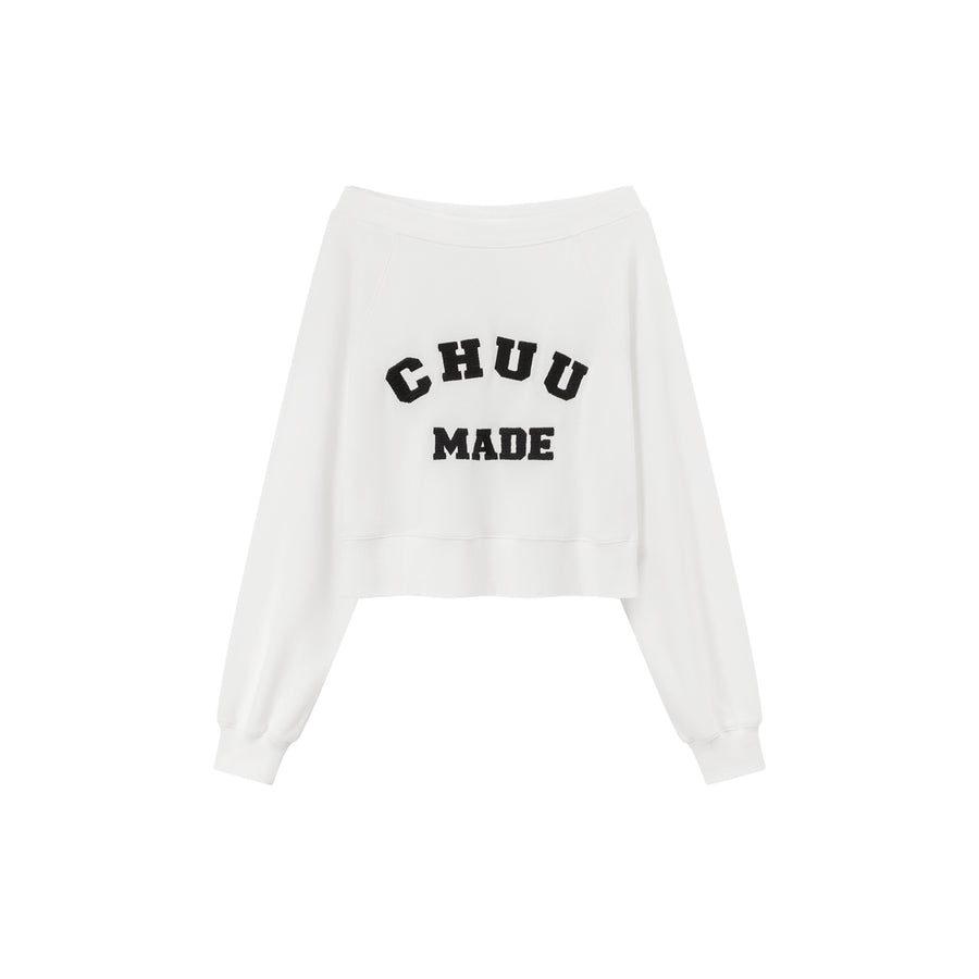 CHUU Chuu Made Off The Shoulders Loose Sweatshirt