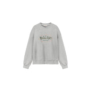 Color Embroidery Waffle Logo Sweatshirt