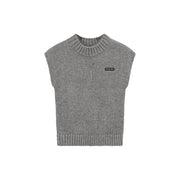 Solid Sleeveless Knit Vest