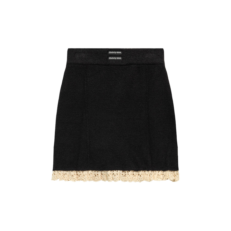 CHUU Lace Knit Banded Skirt