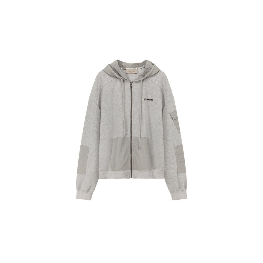 CHUU Basicdrawstring Zip-Up Hoodie