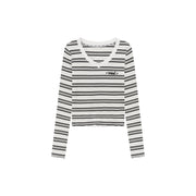 V-Neck Striped T-Shirt