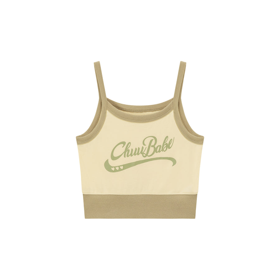 CHUU Chuu Babe Color Blocked Bustier Crop Top