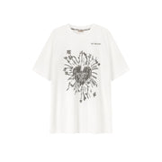 Vintage Heart Print Loose Fit T-Shirt