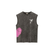 Heart Boxy Sleeveless T-Shirt