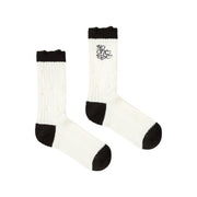 Distressed Embroidered Color High Socks