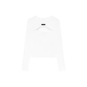 Center Cutout Long Sleeve Slim T-Shirt