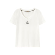 Logo V-Neck Waffle T-Shirt