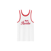 Back To Paradise Colorblocked Letter Printed Sleeveless T-Shirt