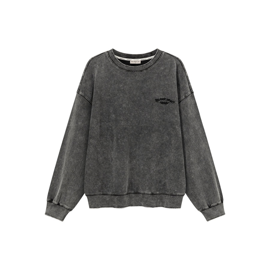 CHUU Basic Embroidery Overfit Sweatshirt