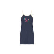 Chuu Made Heart Embroidered Sleeveless Mini Dress