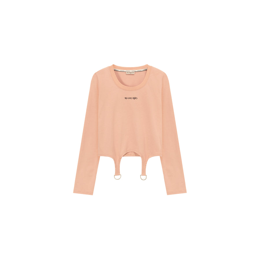 CHUU Simple Unbalanced Long Sleeve T-Shirt