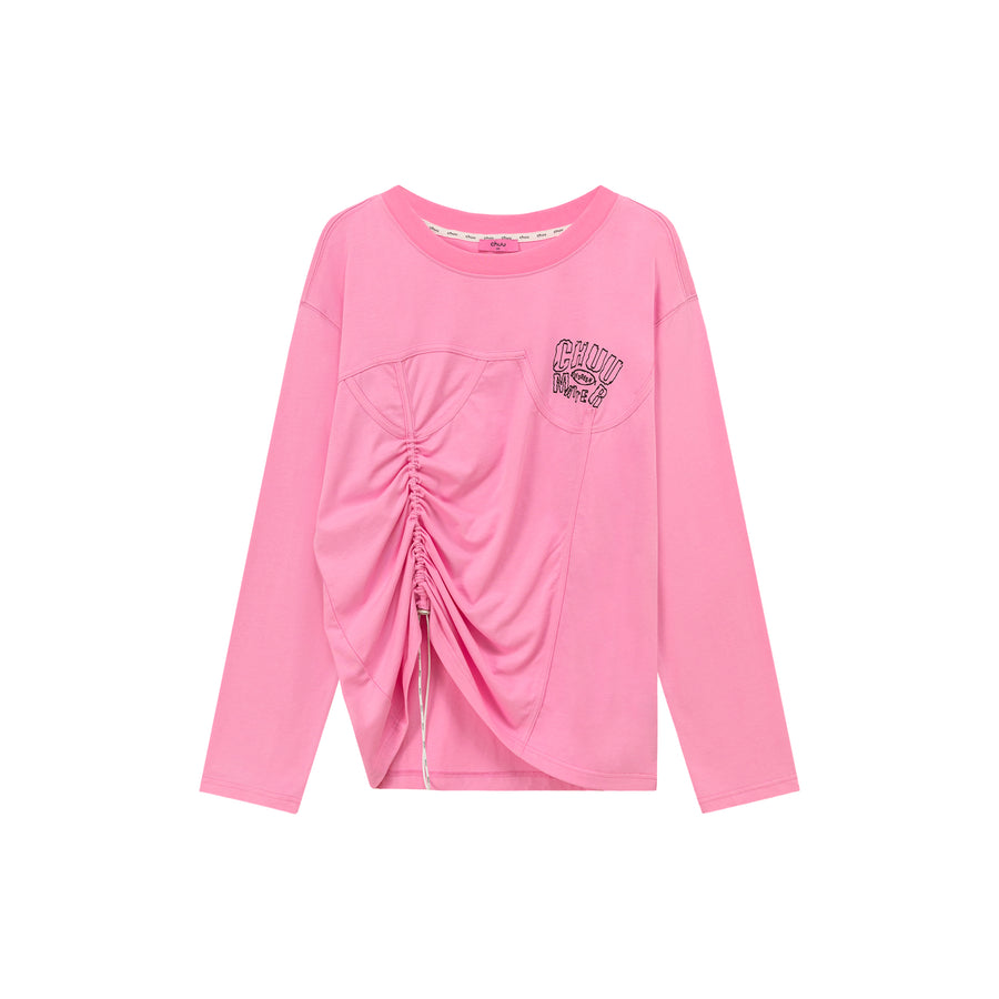 CHUU Drawstring Loosefit Long Sleeve T-Shirt