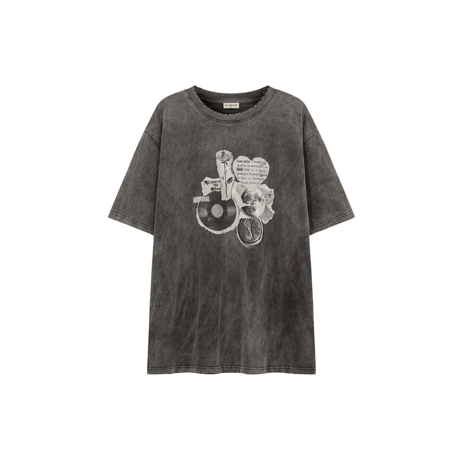 CHUU Vintage Printed Boxy T-Shirt