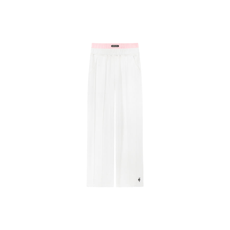 CHUU Wide Double Banding Loose Fit Pants