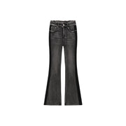 High Waist Frayed Bootcut Denim Jeans