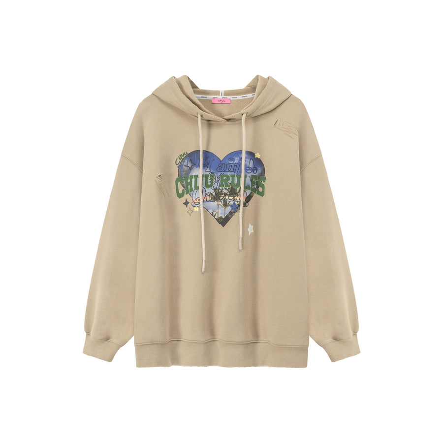 CHUU Queen Heart Rouge Hoodie