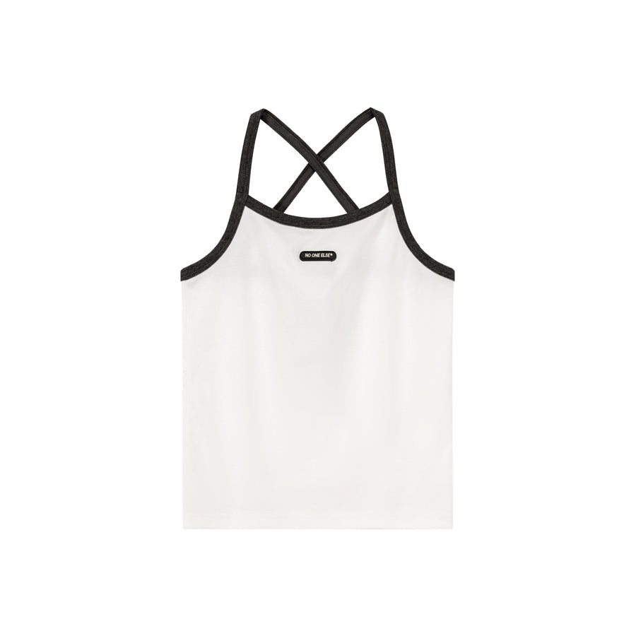 CHUU Color Back Crisscross Sleeveless Top