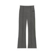 Elastic Waist Stitch Cotton Bootcut Pants