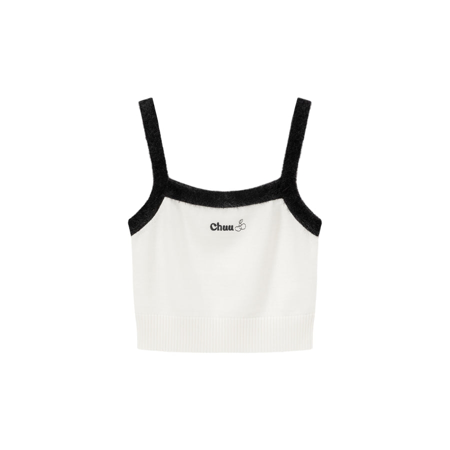 CHUU Line Color Scheme Sleeveless Crop Top