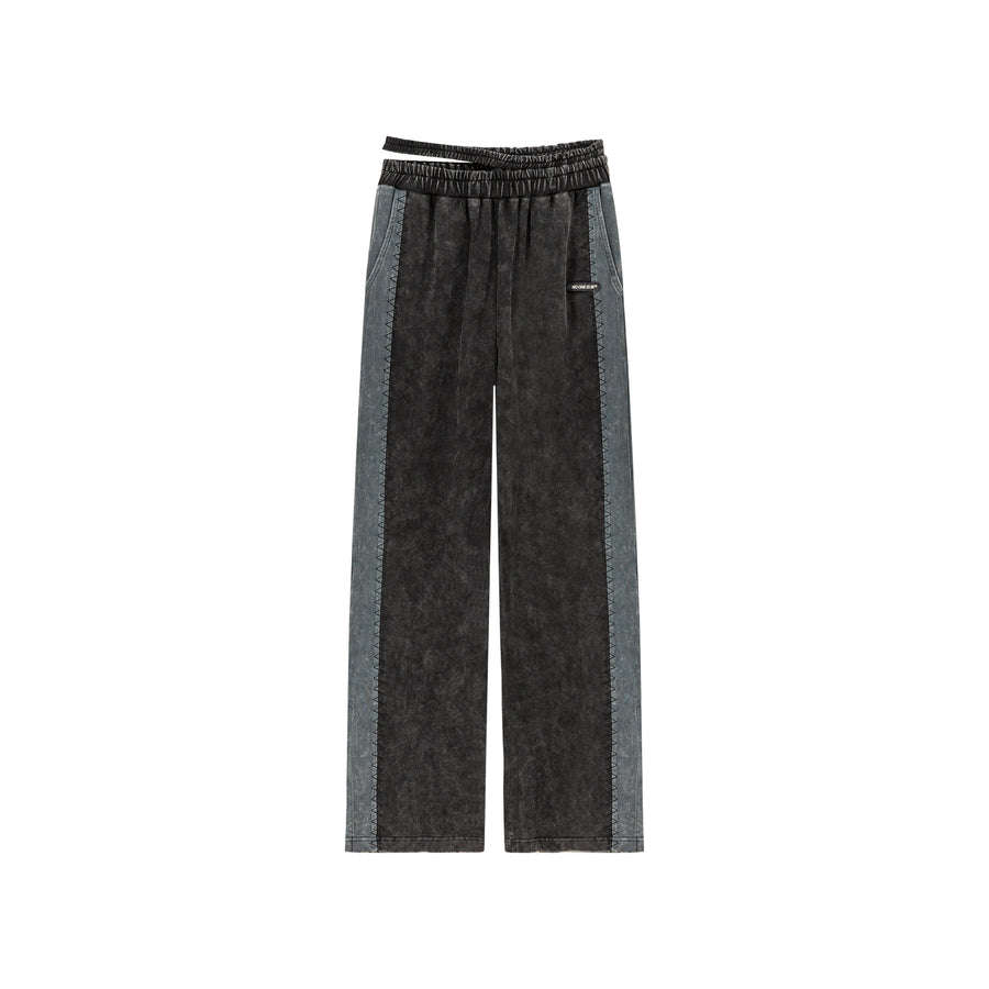 CHUU Waist Slit Wide-Leg Long Casual Pants