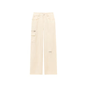 Frayed Sides Pocket Pants