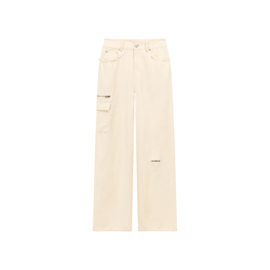 CHUU Frayed Sides Pocket Pants