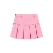 Daily Belt Loops Pleated Mini Skirt