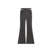 Slit Semi Bootcut Pants