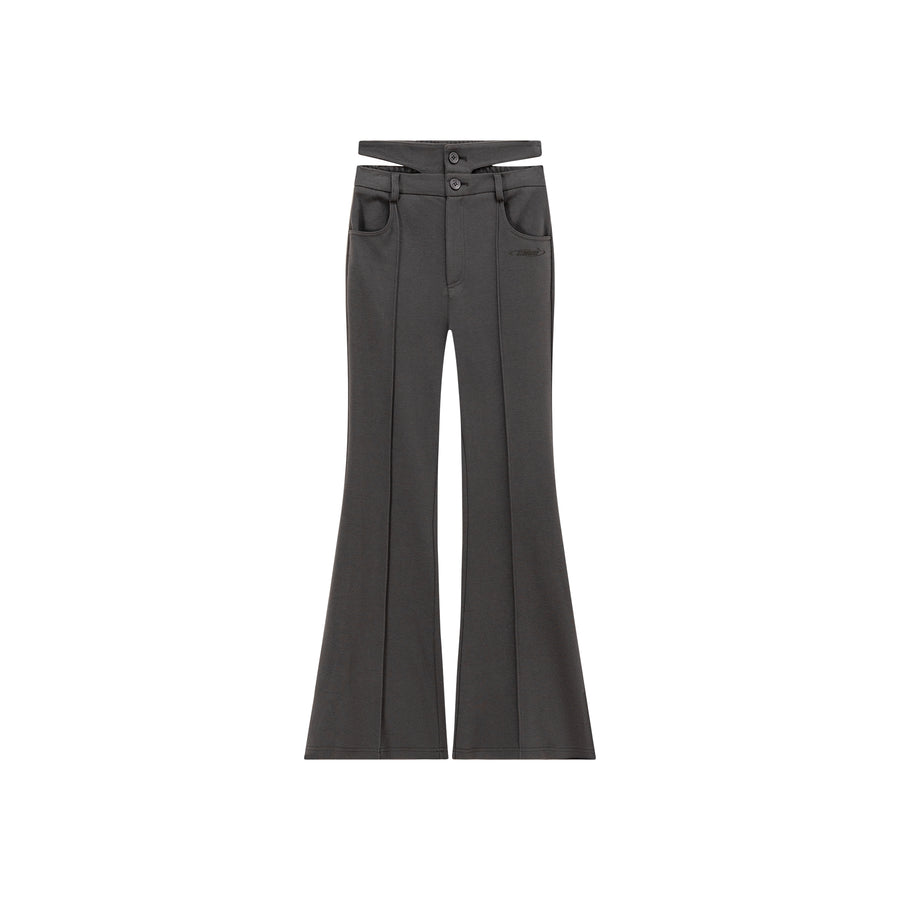 CHUU Slit Semi Bootcut Pants