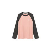 Colorblocked Raglan Long Sleeves Top