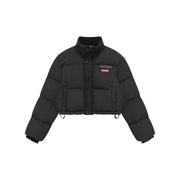 Oversized Logo Embroidery Padded Jacket