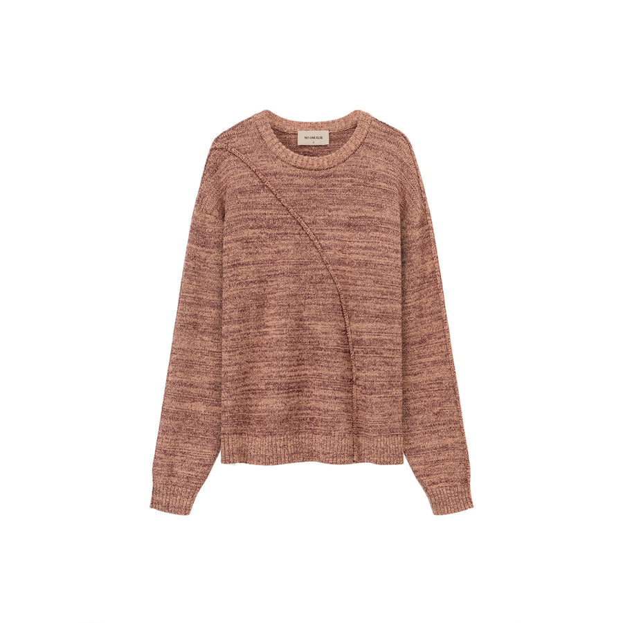 CHUU Diagonal Boxy Knit Sweater