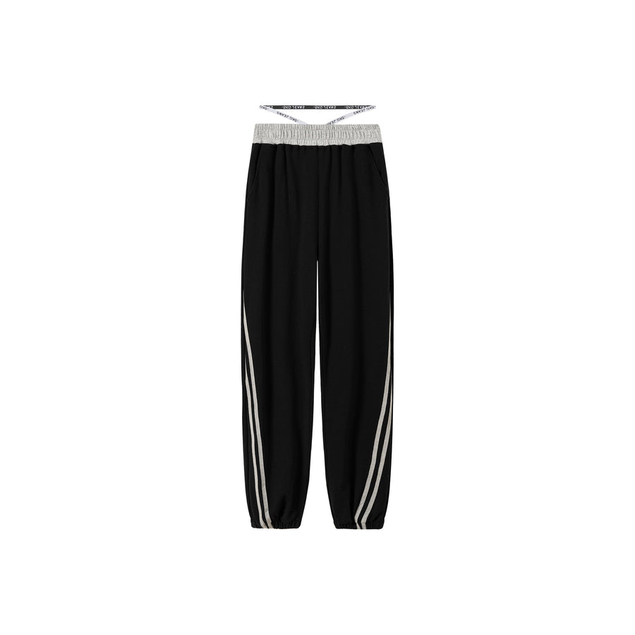 CHUU Line Side Straps Baggy Jogger Pants