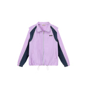 Colorblocked Boxy Sports Style Casual Drawstring Jacket