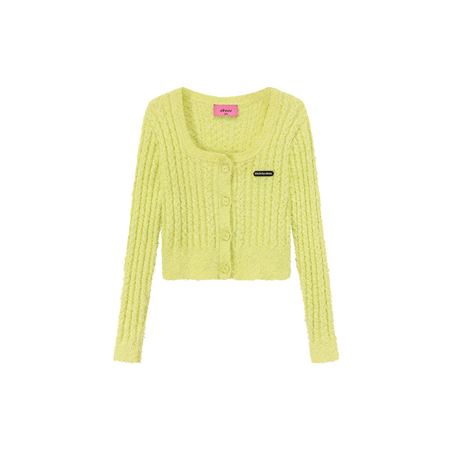 CHUU Color Crop Cardigan