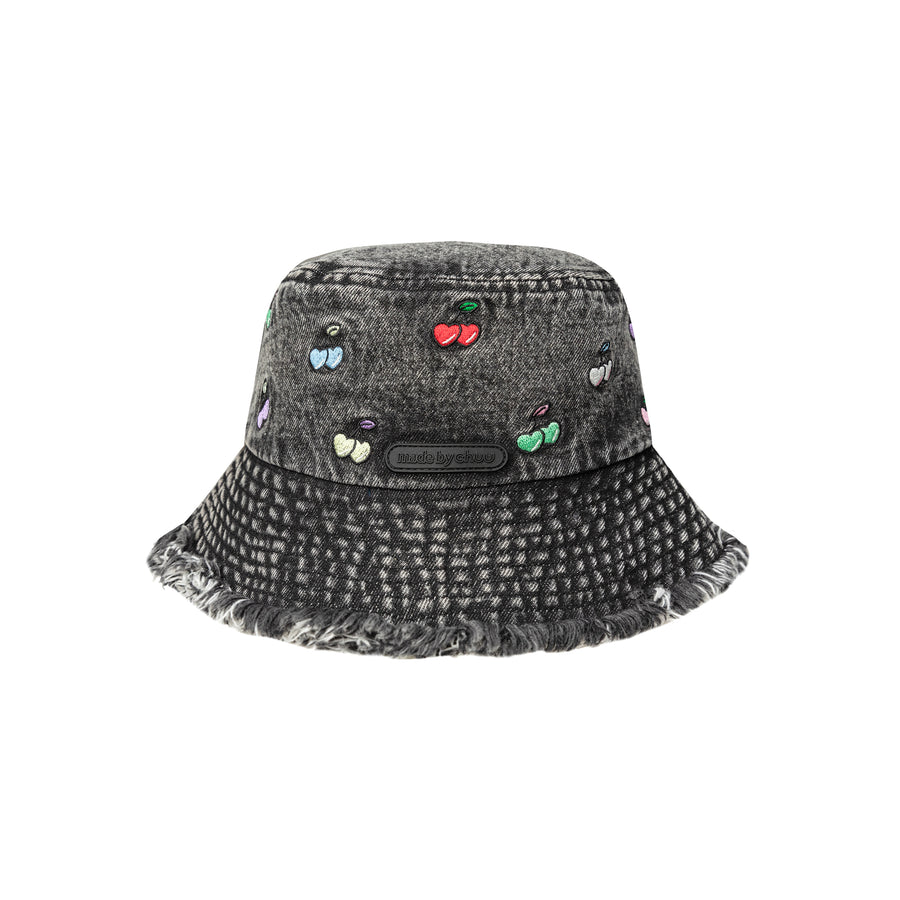 CHUU Multi Color Cherry Denim Bucket Hat