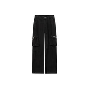 Color Pocket Wide Casual Pants