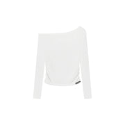 Unbalanced Off The Shoulder Long Sleeve T-Shirt