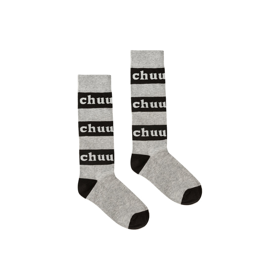 CHUU Color Combination Lettering High Socks