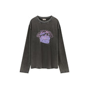 Printed Boxy Mushroom Long Sleeve T-Shirt