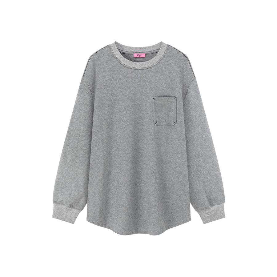 CHUU Basic Boxy Long Sleeve T-Shirt