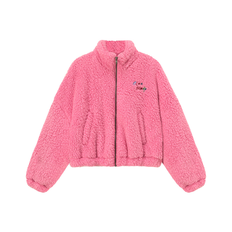 CHUU Color Fleece Loose Zip-Up Jacket